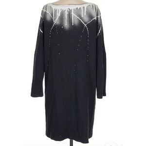 Emerson Fry Women‎ Black Cocoon Supernova Dress Size S Made USA Organic Cotton